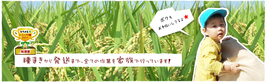 種まきから発送まで、全ての作業を家族で行っています!